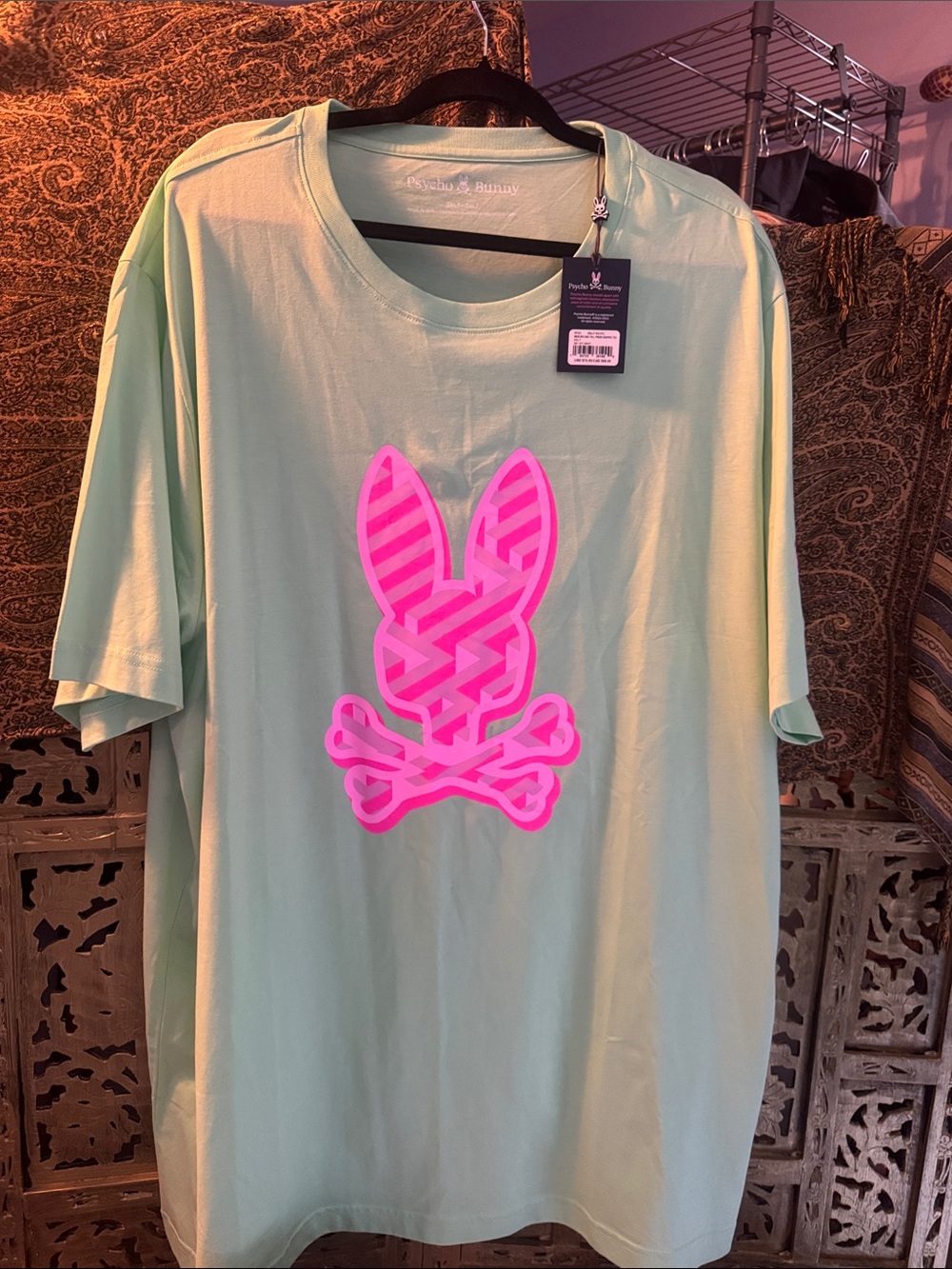 Psycho Bunny light green bunny in pink OFFERS Welcome!!!